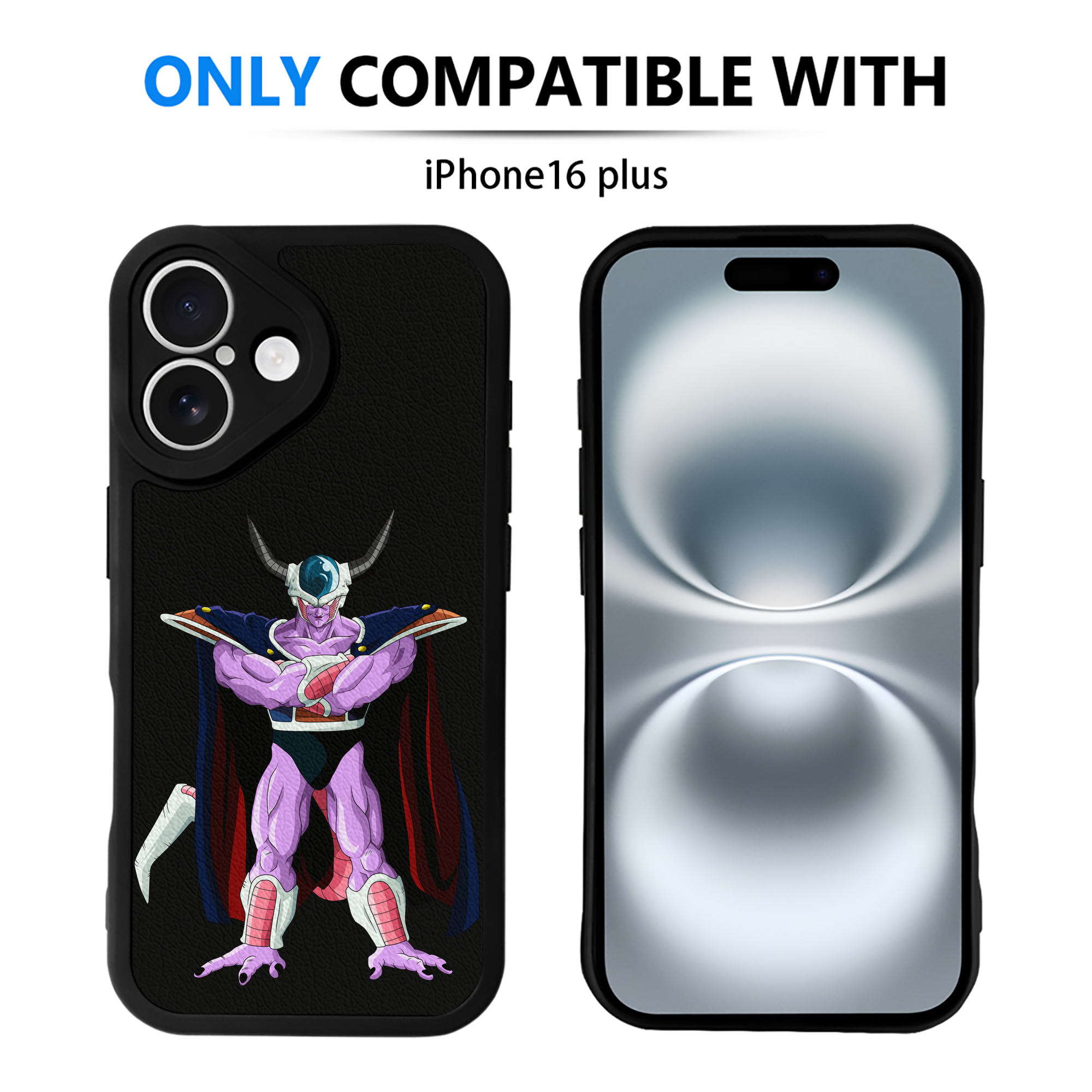 （画像用） ドラゴンボール コルド大王 DRAGON BALL King Cold 【iPhone 16シリーズ対応】シリコンスマホケース（レザー調） 材質：シリコン